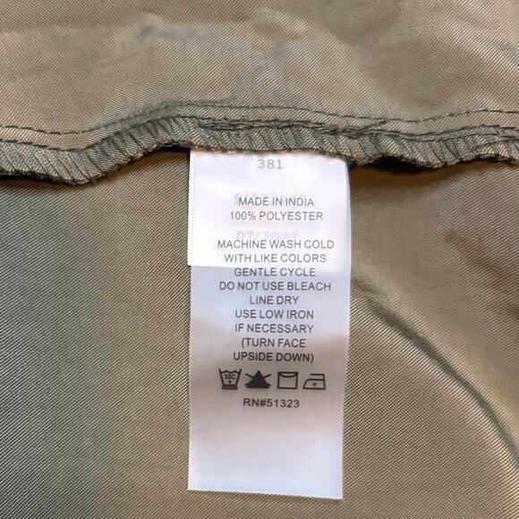 Vince Camuto Olive Satin Slip Midi Dress NWT Small Cocktail Evening - Picture 6 of 6